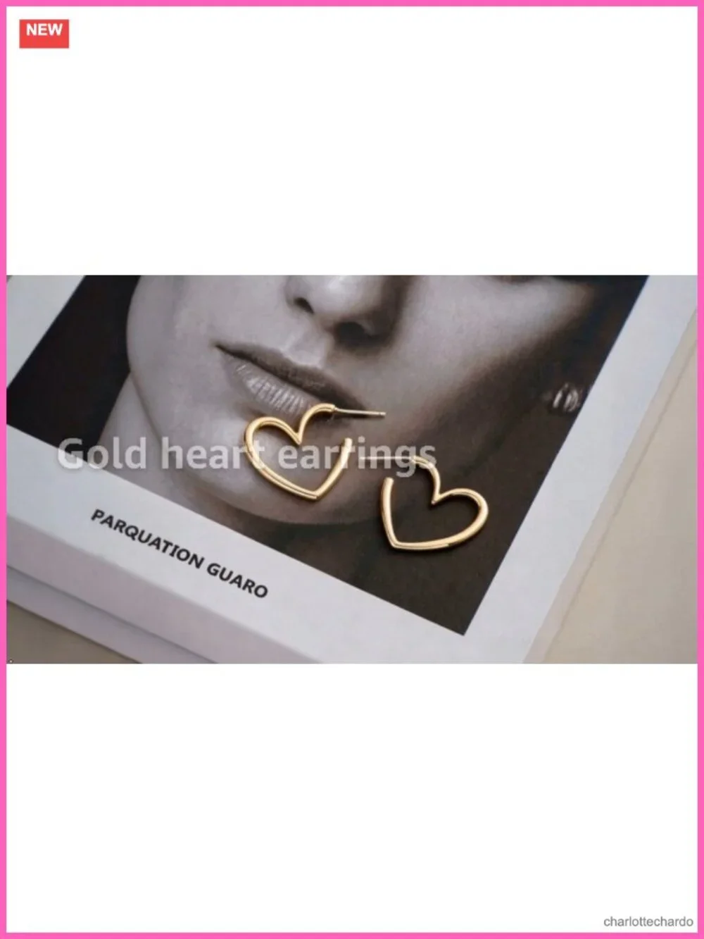 14K Gold Plated Heart Hoop Earrings Huggie Hoops Hypoallergenic
